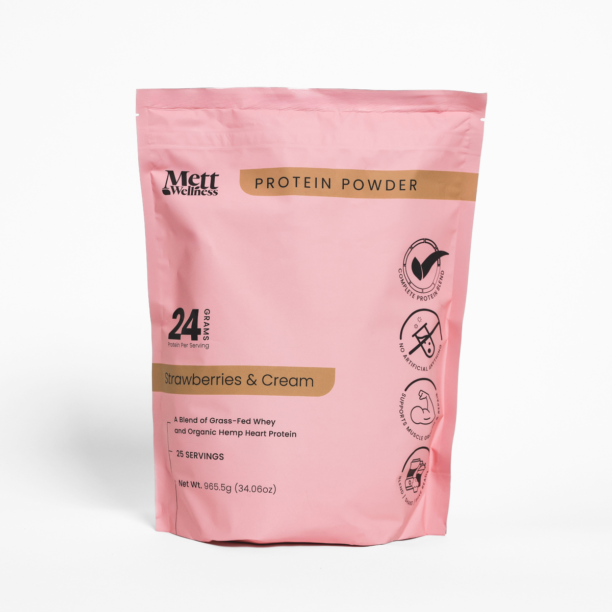 Strawberries and Cream Whey + Hemp Heart protein