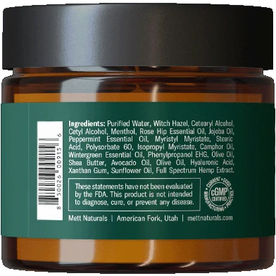 Recovery, Full Spectrum Topical Cream, 2 oz - Peppermint