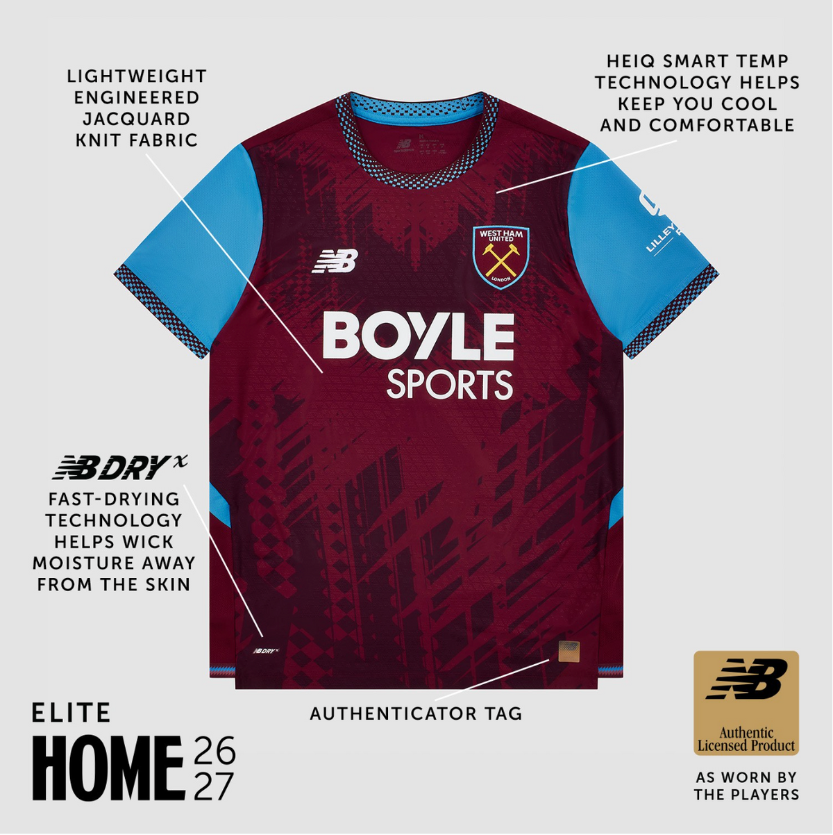 West Ham 26/27 Womens Elite Home Shirt