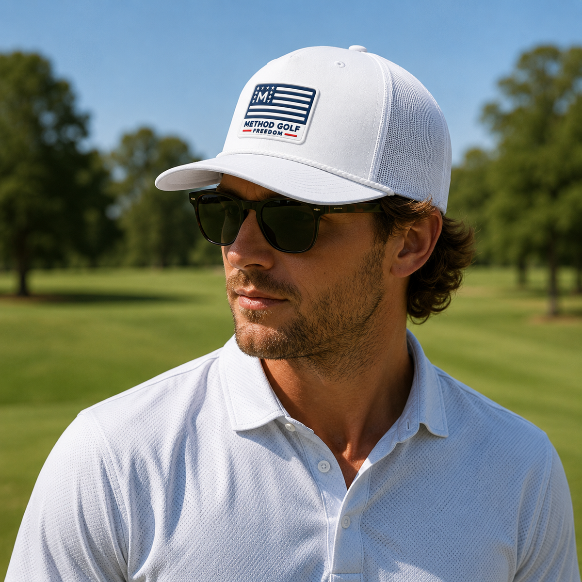 Freedom Series Patch Hat - White